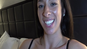 Deepthroat together with skinny brunette