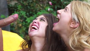 Brunette Riley Reid gangbang