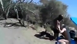 Voyeur plowing hard with slut