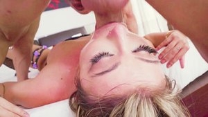 Throated: Tattooed Adria Rae couple fingering sex tape